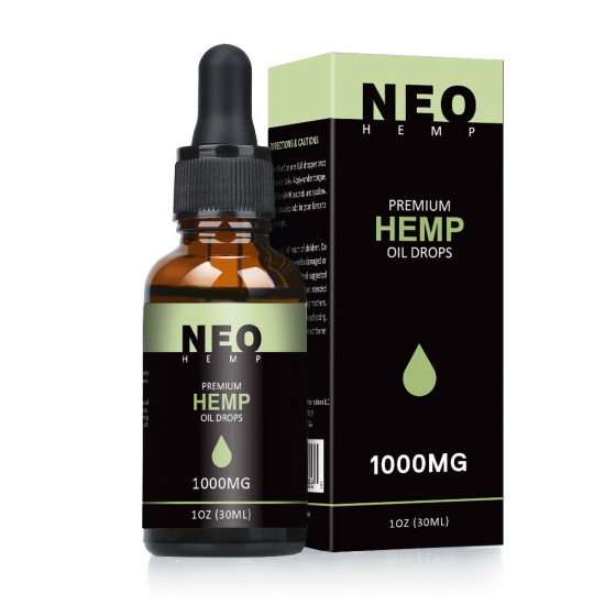 Gotas de aceite de cáñamo de amplio espectro, ayudar a reducir el estrés, la ansiedad y el dolor (1000mg) - ACEITE DE NEOHEMP