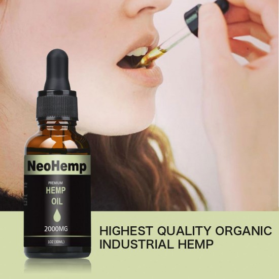 NEOHEMP Gocce di olio di canapa 2000mg 30ml, Vegano e vegetariano (2000mg)