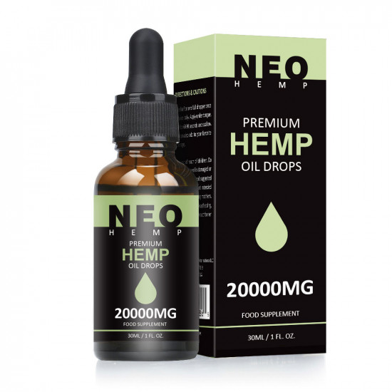 Gocce di olio di canapa NeoHemp 10000mg 30ml, aiutano a ridurre lo stress, l'ansia e il dolore (10000mg)