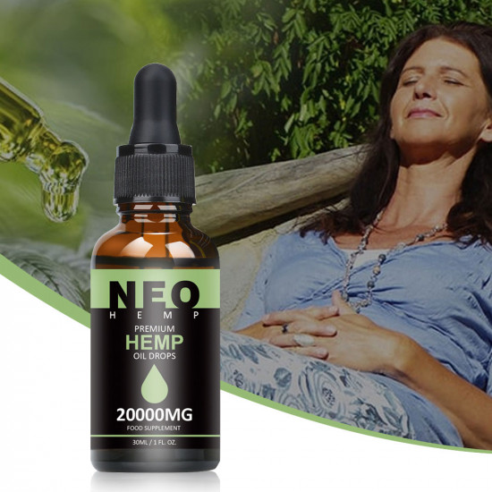 L'huile de chanvre NeoHemp gouttes 10000mg 30 ml, aide à réduire le stress, l'anxiété et la douleur (10000mg)