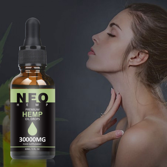 NeoHemp Broad Spectrum Hemp Oil Drops 30000mg 30ml, Vegan & Vegetarian Friendly(5000mg)