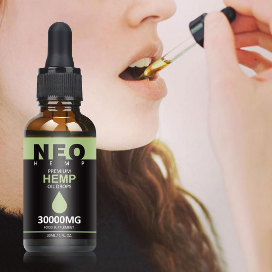 NeoHemp Gotas de Aceite de Cáñamo de Amplio Espectro 30000mg 30ml, Apto para Veganos y Vegetarianos