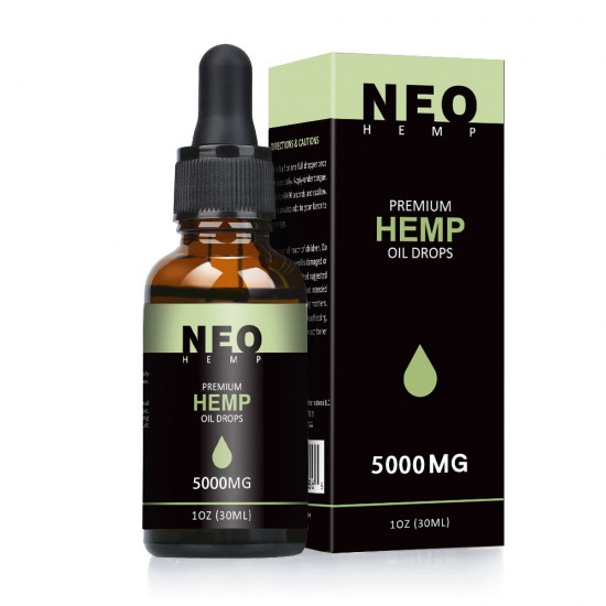 NeoHemp Broad Spectrum Hemp Oil Drops 5000mg 30ml, Vegan & Vegetarian Friendly(5000mg)