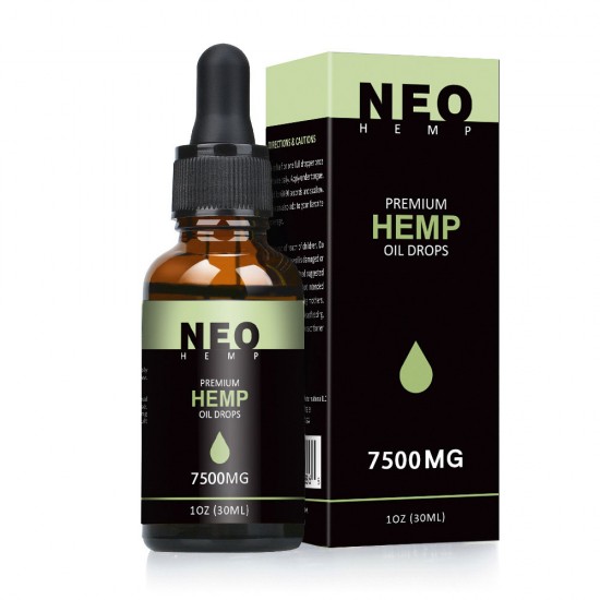 NeoHemp Hanftropfen Tropfen 7500mg 30ml, reduzieren Stress, Angst und Schmerzen