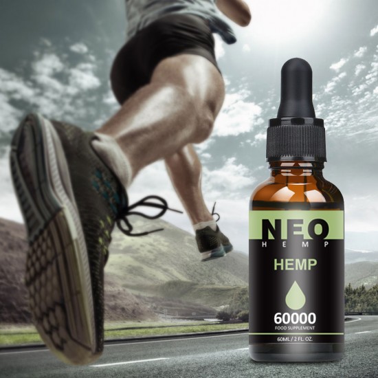 NeoHemp L'huile de Chanvre Gouttes 50000mg / 60000mg 60, Aide à Réduire le Stress, l’anxiété et la Douleur (50000mg,60000mg )