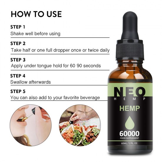 NeoHemp Hemp Oil Drops 50000mg/60000mg 60ml