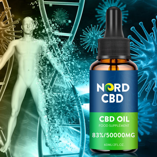 Nord Oil C-B-D Gocce di Olio, 50000mg 83% 60ml, Nuova formula Nord Oil C-B-D Gocce di Olio, 50000mg 83% 60ml, Nuova formula