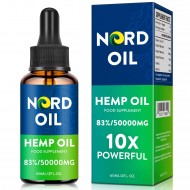 Nord Oil Hemp Oil Drops 50000mg – Organic CBD Formula for Stress & Sleep | Made in USA