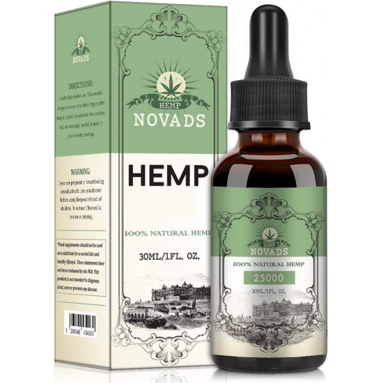 Novads Hemp oil Drops, 25000mg 30ml, New formula