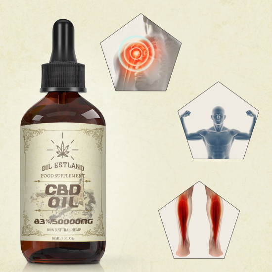 Oil Estland C-B-D oil Drops, 50000mg 83% 60ml, New Formula Oil Estland C-B-D oil Drops, 50000mg 83% 60ml, New Formula