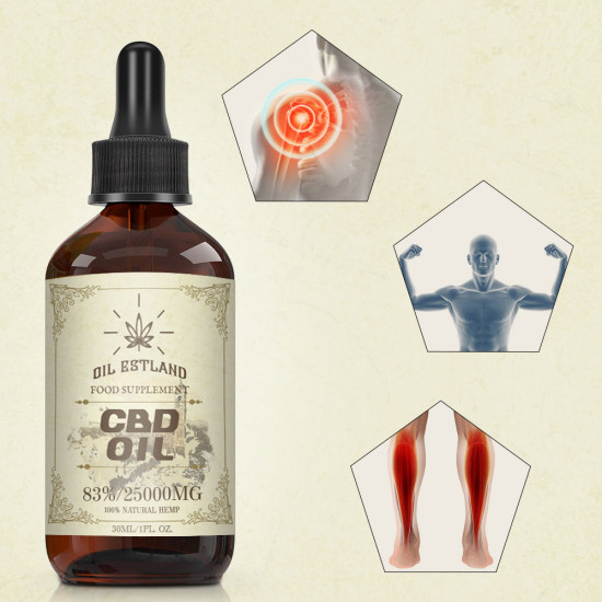 Oil Estland C-B-D Gocce di Olio, 25000mg 83% 30ml, Nuova Formula Oil Estland C-B-D Gocce di Olio, 25000mg 83% 30ml, Nuova Formula