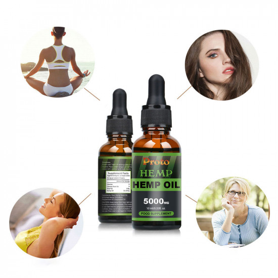 Proto Hemp Oil Drops, Vegan & Vegetarian 5000mg, 10ml Proto Hemp Oil Drops, Vegan & Vegetarian 5000mg, 10ml