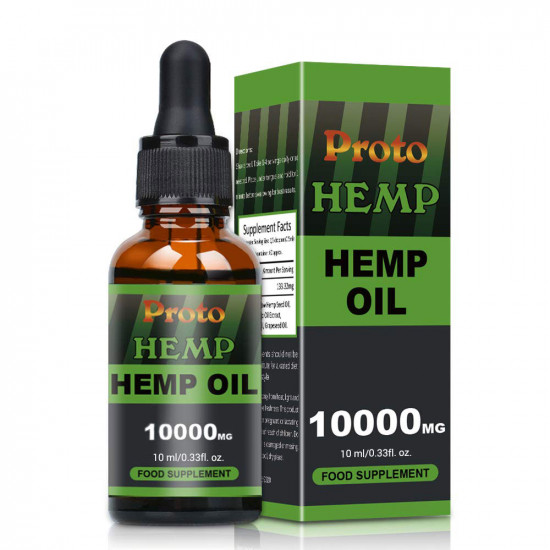 Proto Hemp Oil Drops, 10000mg 30ml, Vegan & Vegetarian Proto Hemp Oil Drops, 10000mg 30ml, Vegan & Vegetarian