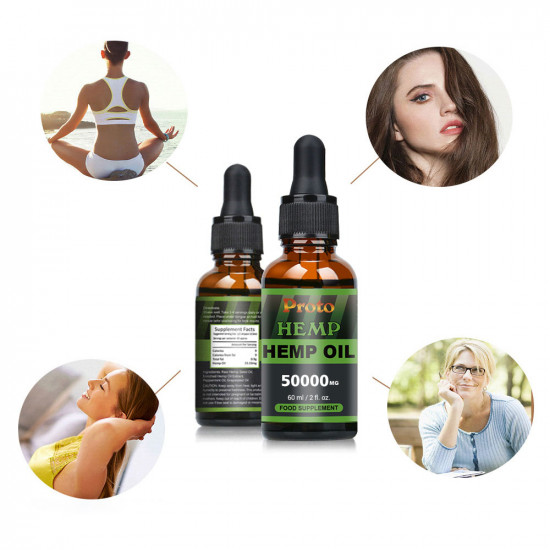 ProtoHemp Hemp Oil Drops, 50000mg, CO2 Extracted, 60ml ProtoHemp Hemp Oil Drops, 50000mg, CO2 Extracted, 60ml