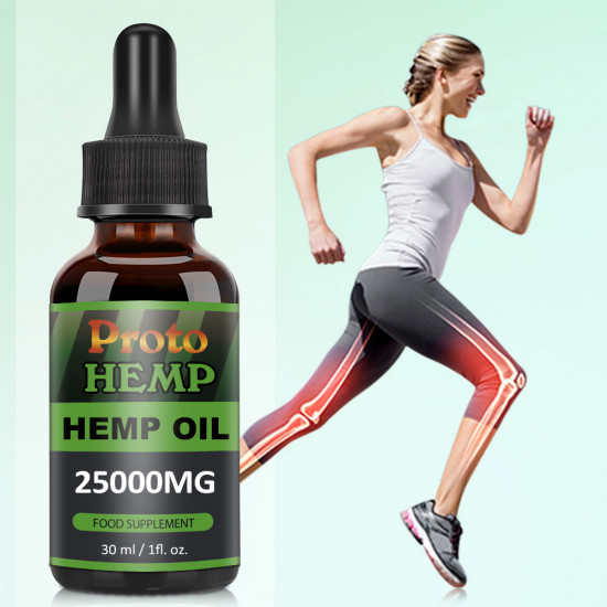 Gouttes d'huile de chanvre ProtoHemp, 25000mg, extrait de CO2, 30 ml