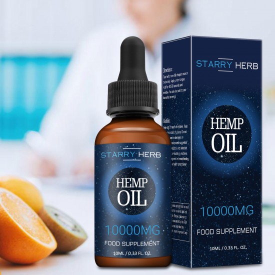 Starry Herb 10000mg 10ml 90%, Broad Spectrum Hemp Oil Extract, Premium Organic Extracts, Made in USA