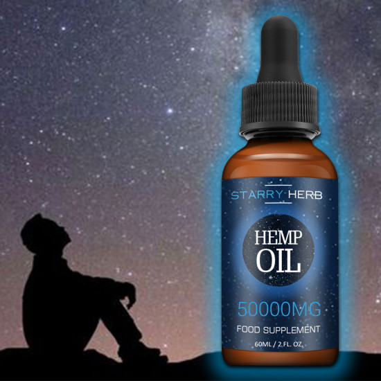 Starry Herb Hemp oil Drops 50000mg 60ml 83%, Made in USA