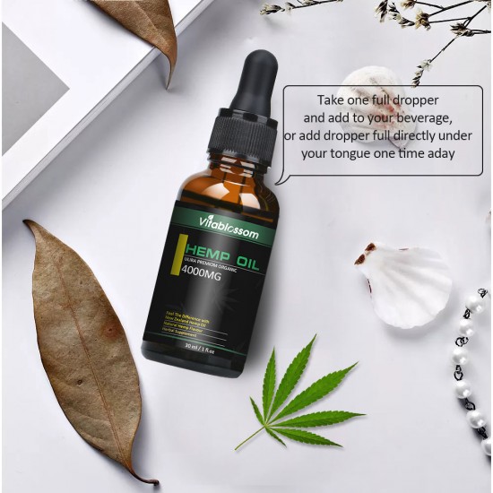 Vitablossom Hemp Oil Drops, Relief Sleep Support etc(4000mg) Vitablossom Hemp Oil Drops, Relief Sleep Support etc(4000mg)
