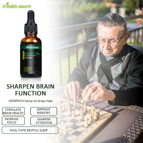 Vitablossom Hemp Oil Drops, Broad Spectrum Extract Hemp Oil, Great for Anxiety Pain (7500mg) Vitablossom Hemp Oil Drops, Broad Spectrum Extract Hemp Oil, Great for Anxiety Pain (7500mg)