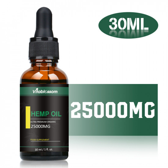 Vitablossom Hemp Oil Drops, 25000mg 83% 30ml