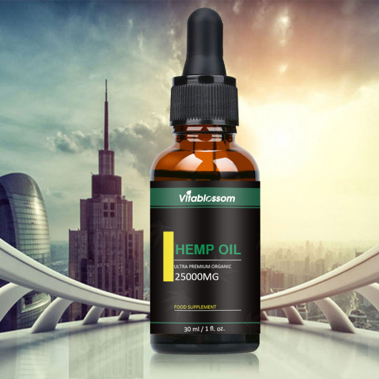 Vitablossom Hemp Oil Drops, 25000mg 30ml, Buy one get one free (2Pcs)