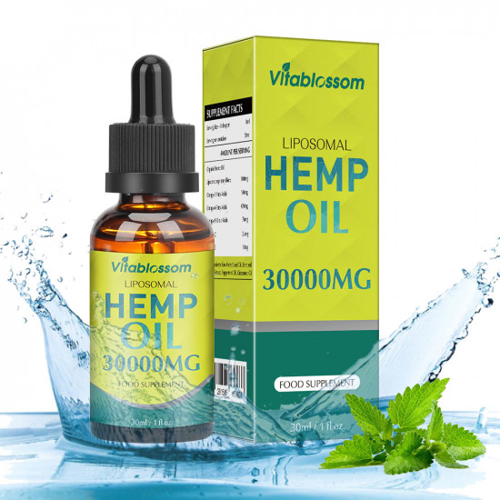 Vitablossom Liposomal Hemp Oil, 30000mg 90% 30ml, EXP: 1/1/2021 Vitablossom Liposomal Hemp Oil, 30000mg 90% 30ml, EXP: 1/1/2021