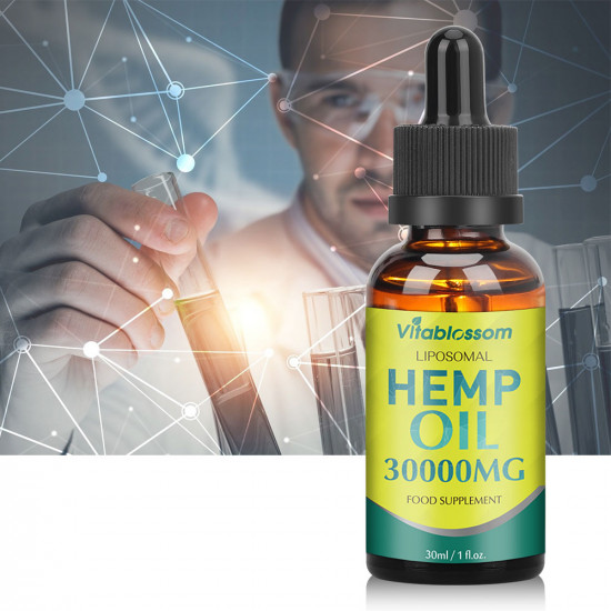 Vitablossom Liposomal Hemp Oil, 30000mg 90% 30ml, EXP: 1/1/2021 Vitablossom Liposomal Hemp Oil, 30000mg 90% 30ml, EXP: 1/1/2021