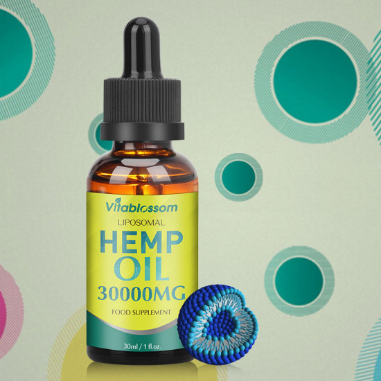 Vitablossom Liposomal Hemp Oil, 30000mg/30ml, EXP: Oct. 2022