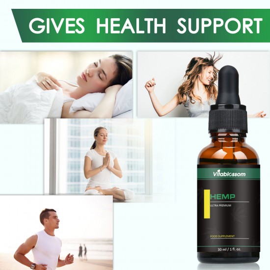 2Pcs Gocce di olio di canapa, ottimo per l'ansia, il sollievo dal sonno, il sostegno, ecc. (20000mg ) - Olio di Vitablossom 2Pcs Gocce di olio di canapa, ottimo per l'ansia, il sollievo dal sonno, il sostegno, ecc. (20000mg ) - Olio di Vitablossom