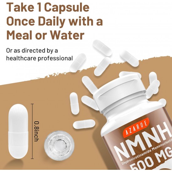 Azaroe NMNH 500mg – High-Potency NAD+ Supplement | Advanced Alternative Formula