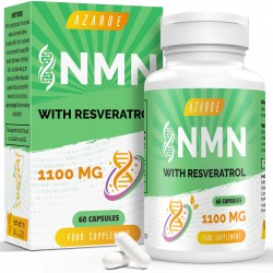 Azaroe Ultra Pureza NMN + Trans-Resveratrol 1100mg 60 cápsulas Azaroe Ultra Pureza NMN + Trans-Resveratrol 1100mg 60 cápsulas