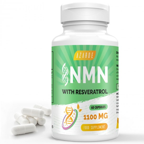 Azaroe Ultra Reinheit NMN + Trans-Resveratrol 1100mg 60 Kapseln