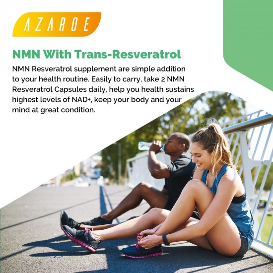 Azaroe Ultra Purezza NMN + Trans-Resveratrolo 1100mg 60 Capsule