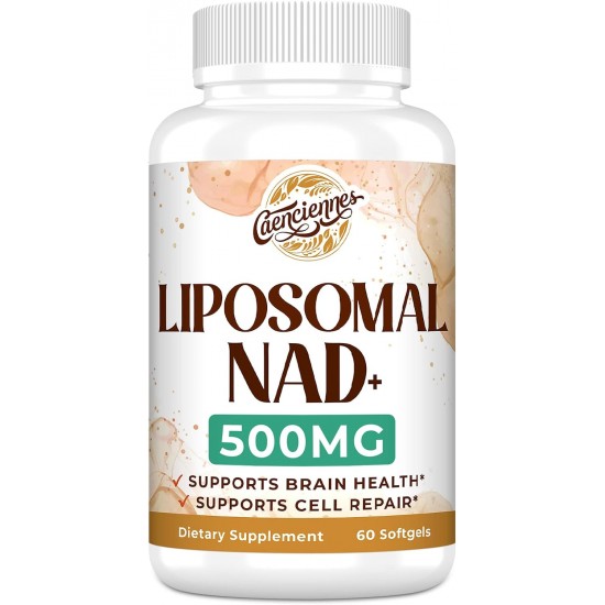Caenciennes Liposomal NAD+ 500 MG Supplement, 60 Softgels