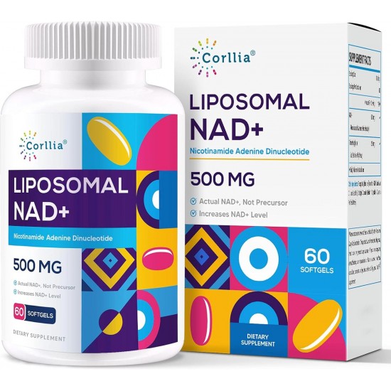 Corllia Liposomal NAD+ 500mg con TMG 250mg 60 Cápsulas blandas