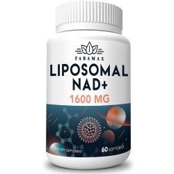 Fabamax Suplemento Liposomal NAD+ 1600 mg, 60 cápsulas blandas Fabamax Suplemento Liposomal NAD+ 1600 mg, 60 cápsulas blandas
