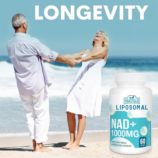 Maripolio Supplément de NAD+ liposomal 1000 mg, 60 capsules molles