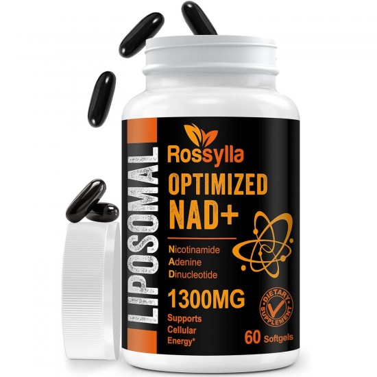 Rossylla 1300MG Suplemento Liposomal NAD+, 60 Cápsulas Blandas