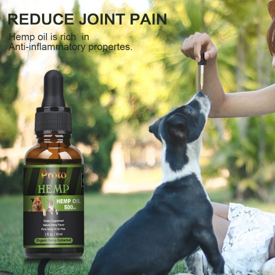 [Not Available in UK] Proto Broad Spectrum Hemp oil for Dogs, Pet Recovery Sleep, FDA Approved, 500mg