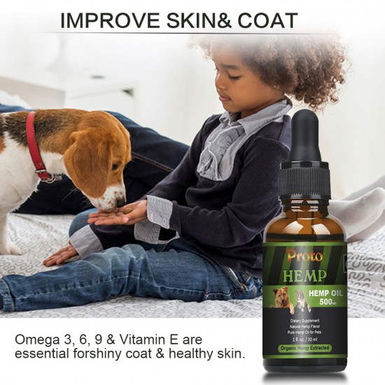 [Not Available in UK] Proto Broad Spectrum Hemp oil for Dogs, Pet Recovery Sleep, FDA Approved, 500mg