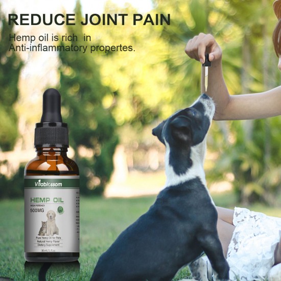 Vitablossom Hemp oil for Dogs,Organic Hemp oil for Pets, Hemp oil for Pats - 500mg Vitablossom Hemp oil for Dogs,Organic Hemp oil for Pets, Hemp oil for Pats - 500mg