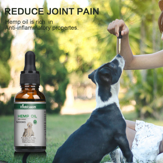 Broad Spectrum Hemp oil for Pets, Vitablossom Hemp oil for Pats ,Great for Pain Relief - 5000mg Broad Spectrum Hemp oil for Pets, Vitablossom Hemp oil for Pats ,Great for Pain Relief - 5000mg