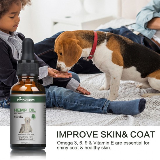 Vitablossom Hemp oil for Dogs,Organic Hemp oil for Pets, Hemp oil for Pats - 500mg Vitablossom Hemp oil for Dogs,Organic Hemp oil for Pets, Hemp oil for Pats - 500mg