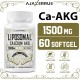 AJAXERRUE Integratore liposomiale di calcio AKG (acido alfa-chetoglutarico) 1500 MG, 60 Capsule Morbide
