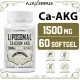 AJAXERRUE Liposomales Kalzium AKG (Alpha-Ketoglutarsäure) Ergänzung 1500 MG, 60 Weichkapseln