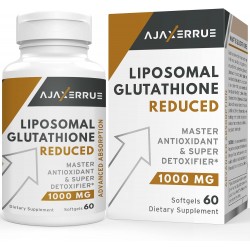 AJAXERRUE 1400mg Liposomal Glutathione Supplement with Vitamin C, Hyaluronic Acid, 60 Softgels AJAXERRUE 1400mg Liposomal Glutathione Supplement with Vitamin C, Hyaluronic Acid, 60 Softgels