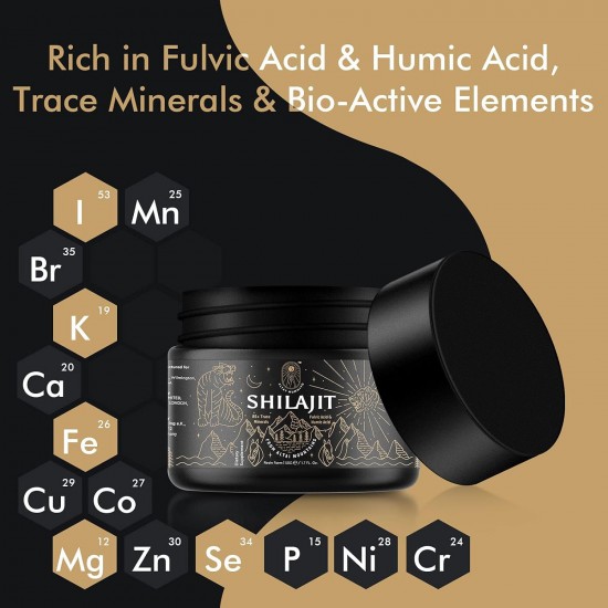 ALTAY MUMMIYO Shilajit Resin with Fulvic Acid & Trace Minerals - 100 Serving / 50g