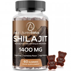 AureaSalus Shilajit Gummies con Chaga y Ashwagandha, 1400mg 60 Gomitas AureaSalus Shilajit Gummies con Chaga y Ashwagandha, 1400mg 60 Gomitas