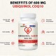 Besibest Ubiquinol CoQ10 600mg with Vitamin E & Omega 3, 6, 9  (60 Softgels)