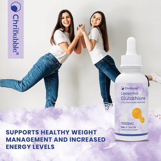 ChriBubble Liposomal Glutathione Liquid, NAC N-Acetyl-Cysteine Supplement 1000mg/60ml ChriBubble Liposomal Glutathione Liquid, NAC N-Acetyl-Cysteine Supplement 1000mg/60ml